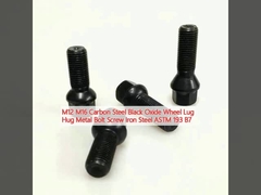 M12 M16 Karbon Çelik Siyah Oksit Tekerlek Lug Hug Metal Bolt Screw Iron Steel ASTM 193 B7