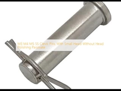 M3 M4 M5 SS Clevis Pins With Small Head Without Head Polishing Passivate