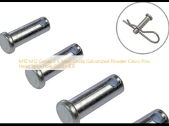 M10 M12  Grade 2 5 Steel Oxide Galvanized Powder Clevis Pins  Head  With Hole Grade 8.8