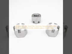 M8 M10 Paslanmaz çelik düz cilalama altıgonlu yuvarlak fındık SS201 SS304 SS316 SS316L DIN935 Metrik iplik tipi