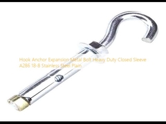 Kanca Anker Genişleme Metal Bolt Ağır Görevli Kapalı Kol A286 18-8 Paslanmaz Çelik Plain